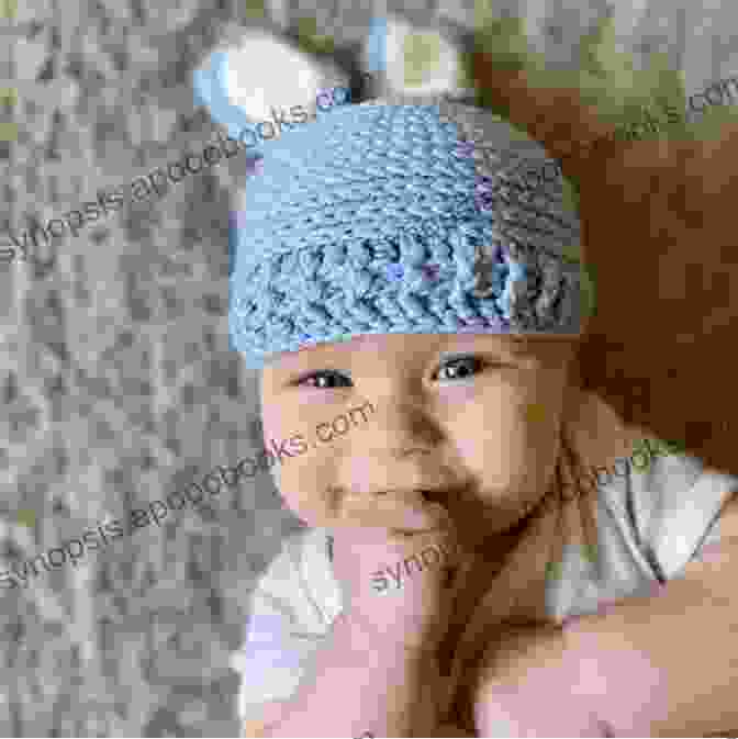 A Cute, Crocheted Baby Hat With Bunny Ears Easy To Crochet Baby Cocoon And Hat Pattern