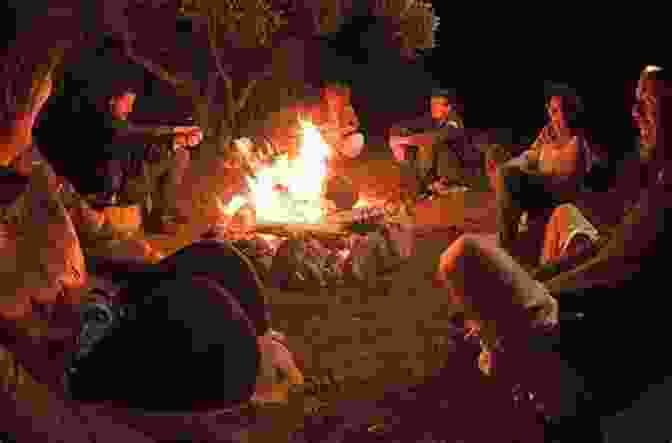 A Group Of People Gathered Around A Campfire, Their Faces Illuminated By The Flickering Flames, Sharing Stories And Laughter. Songs Without Names Vol Vii Xii: Poems: Poems By Frithjof Schuon (Library Of Perennial Philosophy)