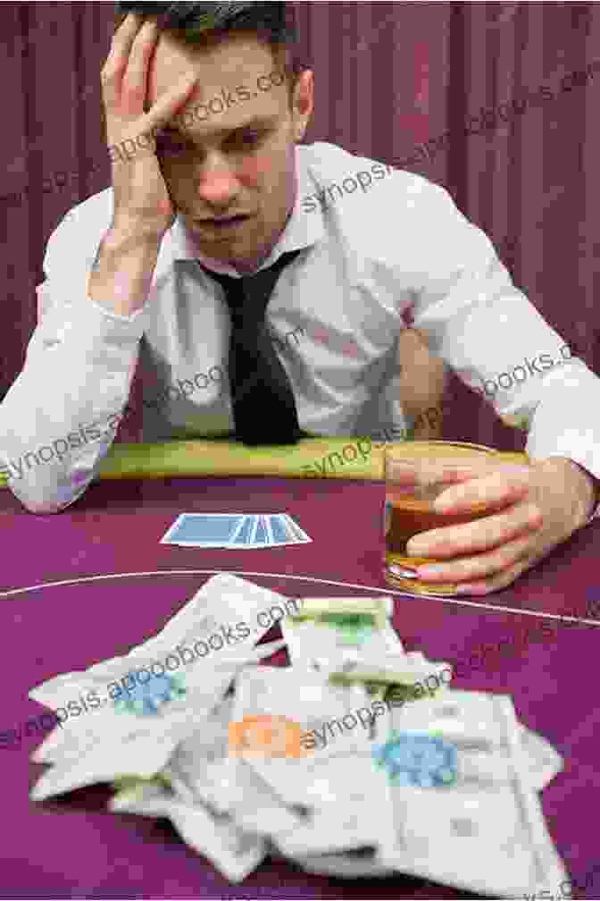 A Man Sitting At A Poker Table, Looking Stressed And Defeated Pushing His Luck (Lost Luck 2)