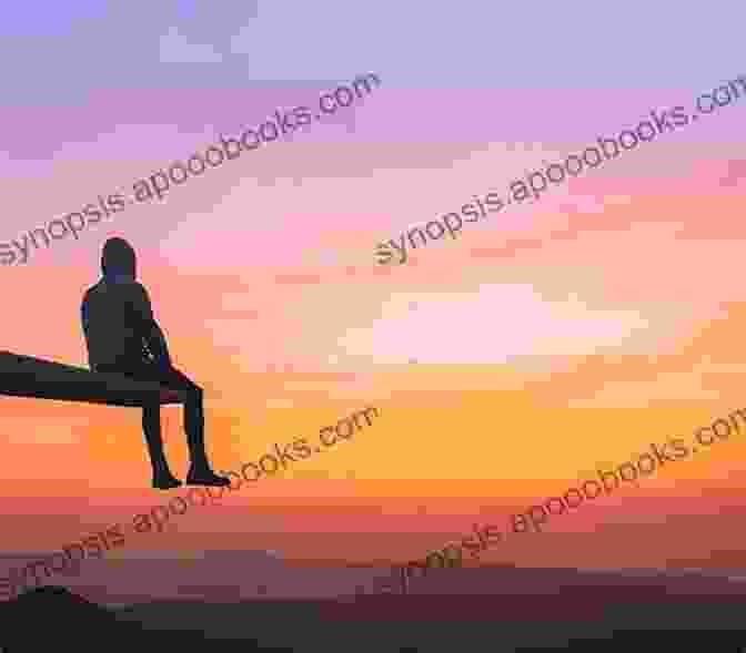 A Person Sitting Alone In A Field, Looking Out At The Sunset. Life Interrupted Contemporary Poetry: A Journey Through Endometriosis Chronic Pain Self Discovery