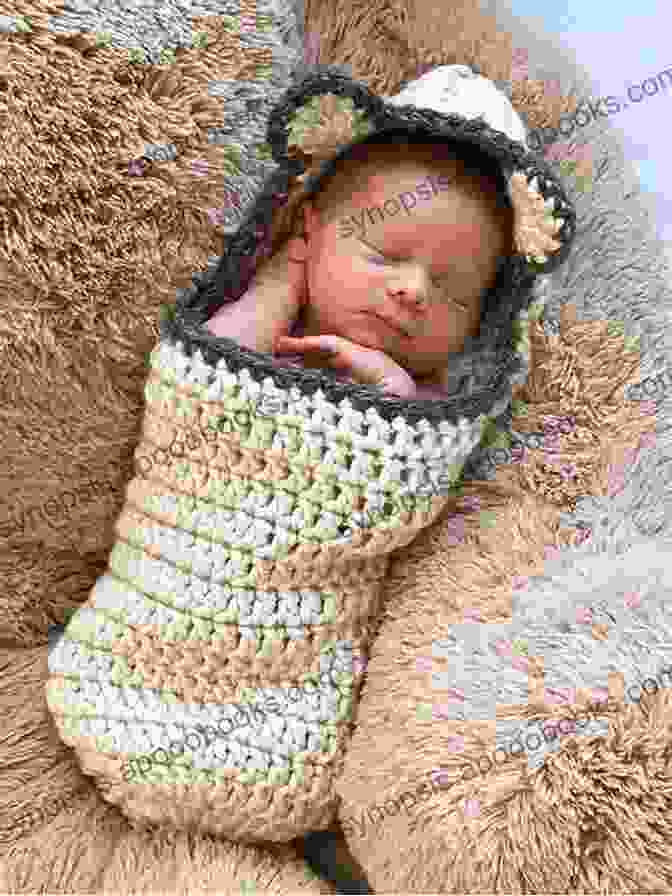 A Soft, Crocheted Baby Cocoon In A Neutral Color Easy To Crochet Baby Cocoon And Hat Pattern