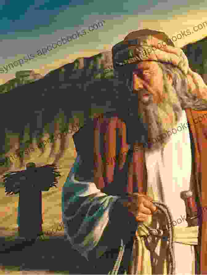 Abraham And Isaac Stand Before An Altar, With Isaac Carrying Firewood On His Back. Everyman And Other Old Religious Plays In Plain And Simple English