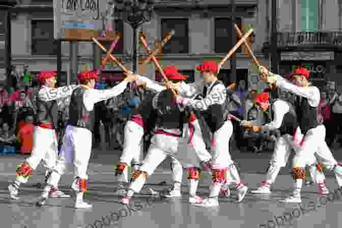 Basque Dancers Performing A Traditional Dance In Colorful Costumes Bilbao Basque City In The North Of Spain: Photo Gallery (Spain 2003 3)