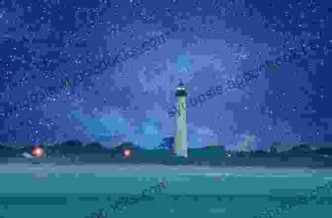 Cape May Stars Book Cover Featuring A Vibrant Starry Night Sky Over The Cape May Lighthouse Cape May Stars (Cape May 3)