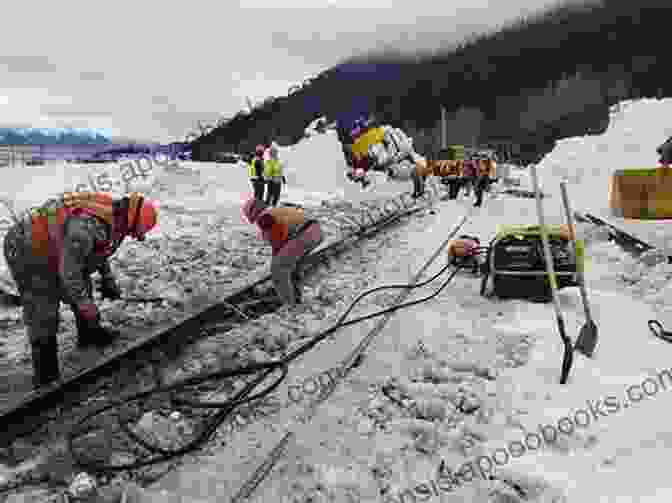 Construction Crew Working On The Alaska Railroad. COMPLETING THE GOVERNMENT RAILROAD IN ALASKA: 1922