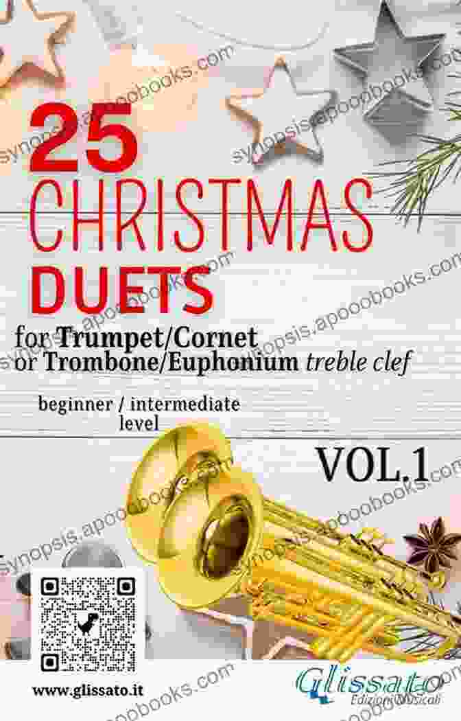 Cover Of '25 Christmas Duets For Trumpet Or Trombone Vol. 1' 25 Christmas Duets For Trumpet Or Trombone T C Vol 1: Easy For Beginner/intermediate