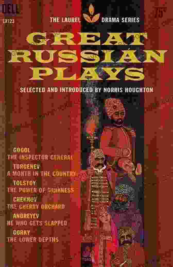 Cover Of 'Four Great Russian Plays', Featuring A Collage Of Scenes From The Four Plays Four Great Russian Plays (Dover Thrift Editions: Plays)