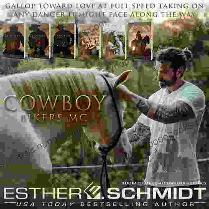 Cowboy Bikers MC 11: Esther Schmidt Book Cover Featuring A Woman On A Motorcycle Surrounded By Bikers Cowboy Bikers MC #11 Esther E Schmidt