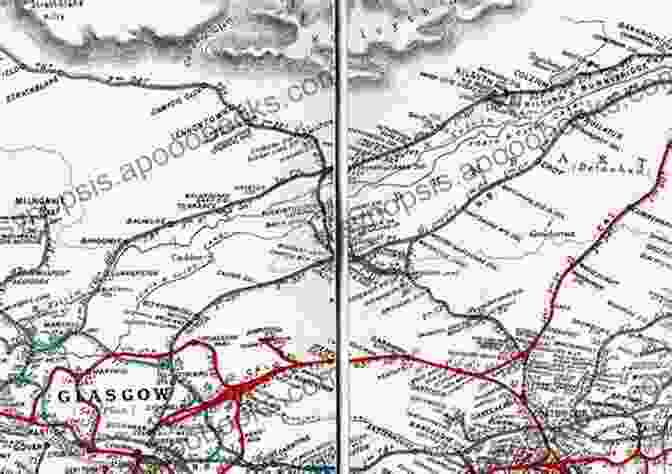 Detailed Section Of The RCH Map, Showcasing Intricate Railway Lines And Stations RAILWAY CLEARING HOUSE MAPS 1897: ENGLAND AND WALES