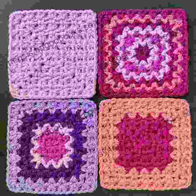 Granny Square Variations In Vibrant Colors Instructions Solid Granny Square + 3 Variations (US Terms)