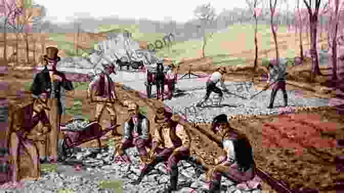 Image Of Workers Constructing The London To Birmingham Iron Road, 1838 LONDON To BIRMINGHAM: IRON ROAD 1838