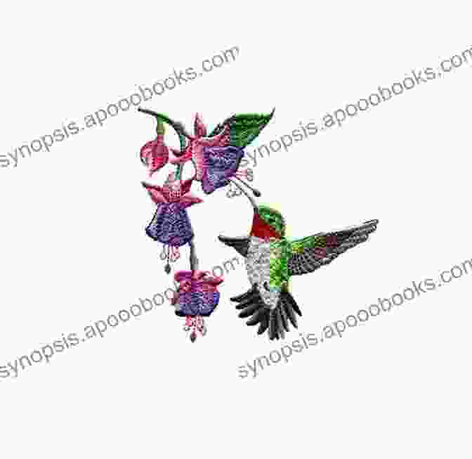 Stunning Embroidery Pattern Of A Vibrant Hummingbird Hovering Over A Delicate Flower Forever And Always Craftdrawer Craft Patterns